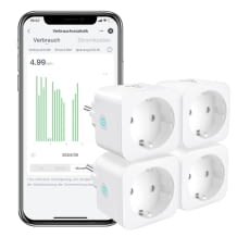 Smarter Zwischenstecker mit Stromverbrauchsmessung. Kompatibel mit Google Assistant, Alexa und Smart Things.