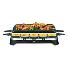 Top Modell mit Raclette-Pfännchen für 10 Personen und Spülmaschinen-geeigneter Grillplatte