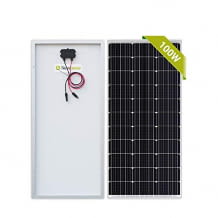 100w hocheffizientes Solarpanel für 12V Solarladesystem. Mit voreingestellten Befestigungslöcher am Rahmen für eine einfache Montage.