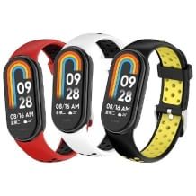 Praktisches 3er Set für Mi Band 8 oder 9 aus weichem Silikon, Länge von 139 bis 220 mm einstellbar