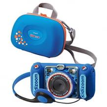 Robuste Digitalkamera mit integriertem Musik-Player, Film-Funktion, Bildbearbeitung und Spielen. Mit Vorder- und Rückkamera, sowie Tragetasche.