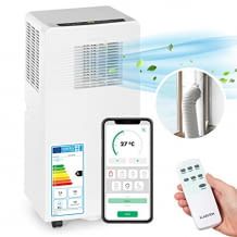4-in-1 Klimagerät mit Kühlung, Entfeuchtung, Ventilation & Nachtmodus. Mit App & Fernbedienung, Entfeuchtungsleistung von 1,0 l/h sowie leisen 56dB.