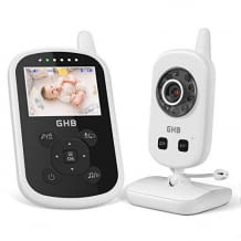 Kamera-Babyphone mit Gegensprechfunktion, ECO Modus, Infrarot-Nachtsichtfunktion, und 2,4 Zoll LCD Display.