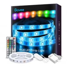 LED Lightstrip mit einstellbaren Farben und Helligkeiten. Inkl. dynamischer Modi und Fernbedienung. Schneidbar und selbstklebend.