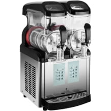 Professionelle Slush-Eis-Maschine mit zwei 6-Liter-Behältern, LED-Display, bis zu 12 Stunden Laufzeit, Selbstreinigung