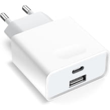 günstiges Netzteil von Nozdormu, 1x USB-C, 1x USB-A, 20 Watt Ladeleistung