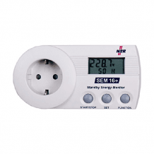 Strommessgerät mit automatischer 24 Stunden Messung, Zeitraum der Messung kann auf 17 oder 30 Tage variiert werden.