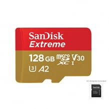 4k UHD-fähige MicroSD Karte mit SD Adapter und bis zu 160 MB/Sek. Lesegeschwindigkeit.