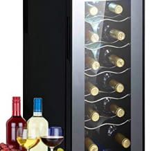 Kompakter Weinkühlschrank passend für 12 Weinflaschen. Mit einstellbarer stimmungsvoller Innenraumbeleuchtung und Touchbedienung.