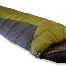 Hochwertiger und atmungsaktiver Schlafsack für einen Temperaturbereich von -15°C (extreme) bis 5°C (comfort). Robute Hochbausch Kunstfaser und 2 Lagensystem für Wärmeisolierung.
