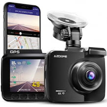 4K Dashcam Autokamera mit 170° Weitwinkelobjektiv, WiFi- und GPS-Funktion, Bewegungserkennung und Parkmonitor.