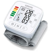 Zuverlässige Blutdruck- und Pulsmessung am Handgelenk. Mit LCD-Display und Anzeige der Durchschnittswerte.