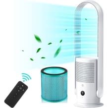 Turmventilator und Luftreiniger mit H13 HEPA Filter, Fernbedienung, vier Modi, Timer
