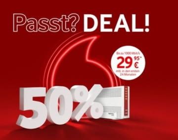 Sparen bei Vodafone: Vier Business Tarife sind für 24 Monate um 50 Prozent reduziert!