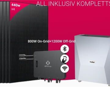 Starker Deal! Vier Hochleistungs-Solarmodule mit Hailei 5kWh Speicher