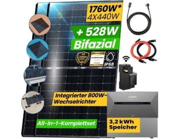 Epp Solar hat ein 1760 Watt Balkonkraftwerk Komplettset für unter 2.000 Euro im Angebot