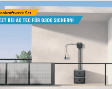 Das Balkonkraftwerk Set mit Speicher bei Ac Tec günstig sichern