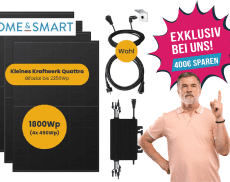 Die Balkonkraftwerk von Kleines Kraftwerk ist erhältlich im exklusiven Home&Smart Deal