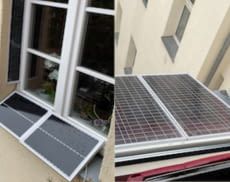 Die Solarpanel werden einfach an der Außenseite des Fensters installiert