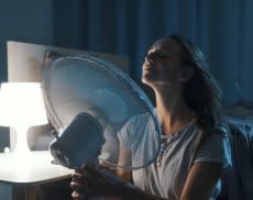 Ventilatoren sorgen im Sommer auch nachts für einen angenehmen Abkühlungseffekt.