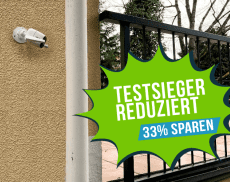 Bei Amazon gibt es nun einen großzügigen Rabatt auf unseren Sicherheitskamera Testsieger