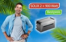 In diesem Deal gibt es die SOLIX 2 Pro mit 900 Watt PV-Komplettset günstig wie nirgends sonst