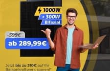 Hier gibt es ein 1000 Watt Balkonkraftwerk fĂĽr das kleine Geld!