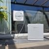 Wir haben den Roboter u.a. an dieser großen Glasfront getestet