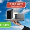 Bei tepto gibt es aktuell ein 2.000 Watt Balkonkraftwerk mit dem nagelneuen Avocado 22 Pro Speicher